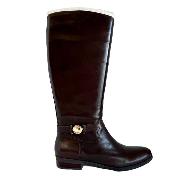 Tommy Hilfiger Dewberry Riding Boots - Size 10 - Dark Brown - BNWT - Picture 1 of 14